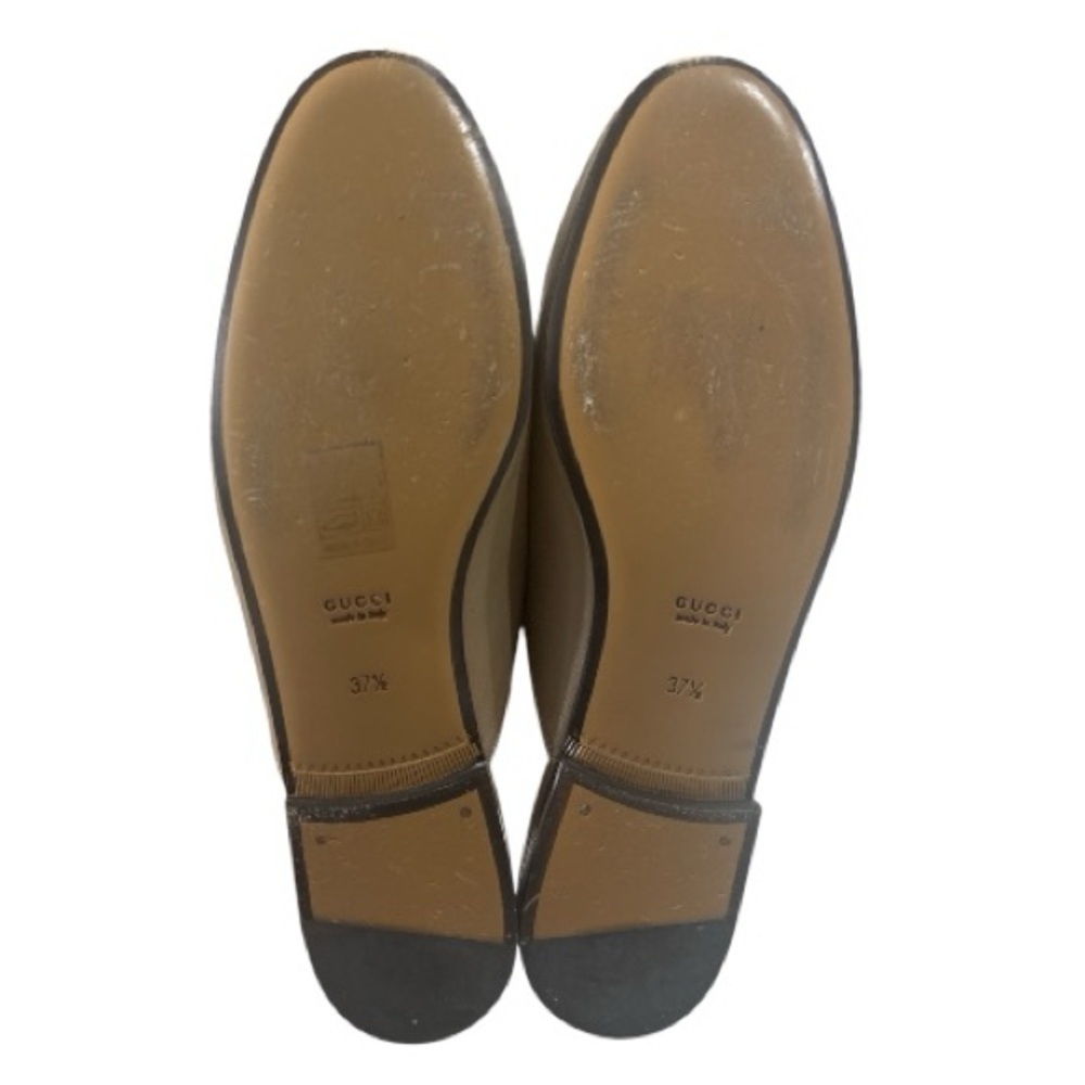GUCCI Princetown Horsebit Leather Slipper Mules in Mud Taupe Size 37.5 - Picture 6 of 6